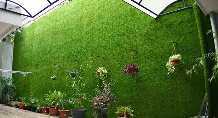 cỏ nhân tạo giá rẻ trang trí trên tường