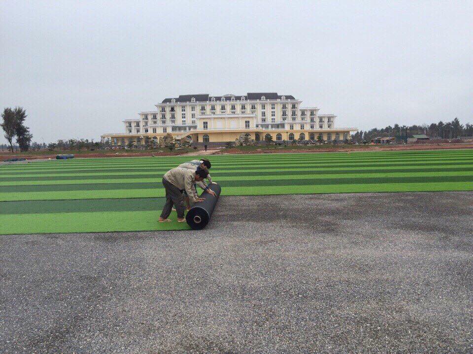 Sân cỏ nhân tạo sân bóng tại Trà Cổ - Quảng Ninh